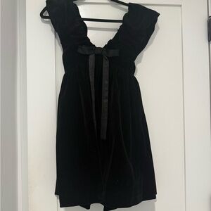 Endless Rose Black Velvet Dress